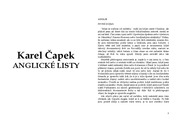 Karel Čapek:Anglické listy