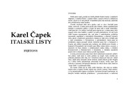 Karel Čapek:Italské listy